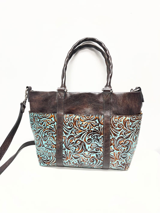 Patricia Nash Handbag Turquoise Tote