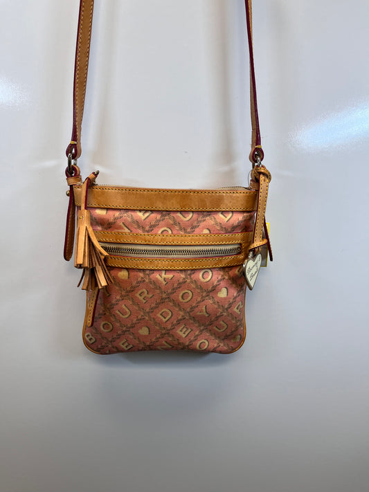 Dooney & Bourke Crossbody Coral Crossword Alphabet Hearts Y2K