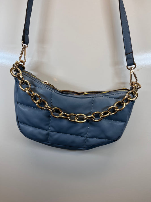 Kate Landry Handbag Blue Quilted Gold Chain