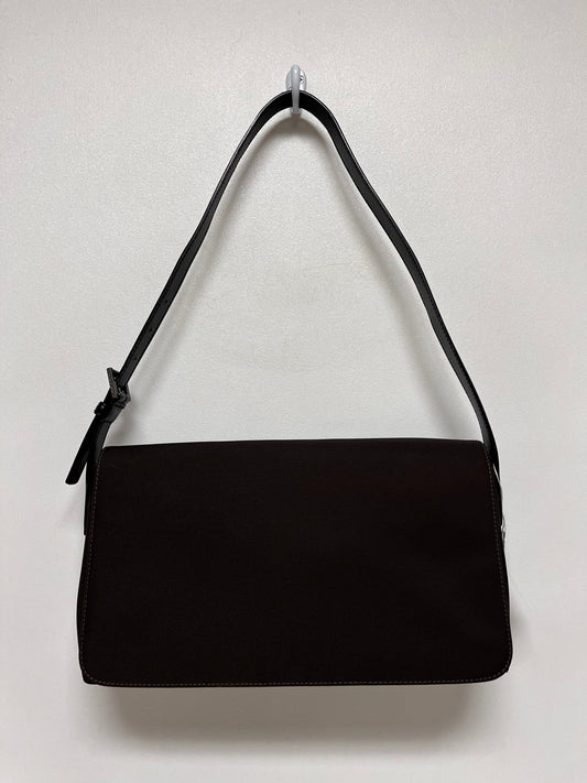 Coach Handbag Chocolate Brown Vintage Merce Flap 1999 Twill 7413 No Hang Tag