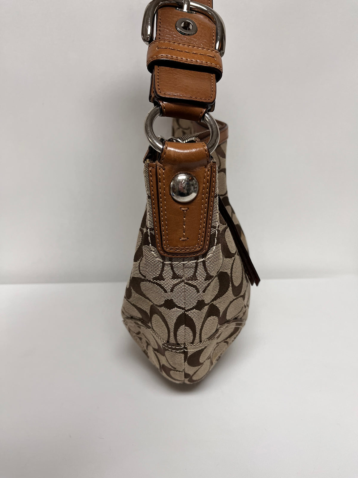 Coach Handbag Brown Soho Signature Hobo Y2K 2007 (as is: pen inside, no hang tag) 11858