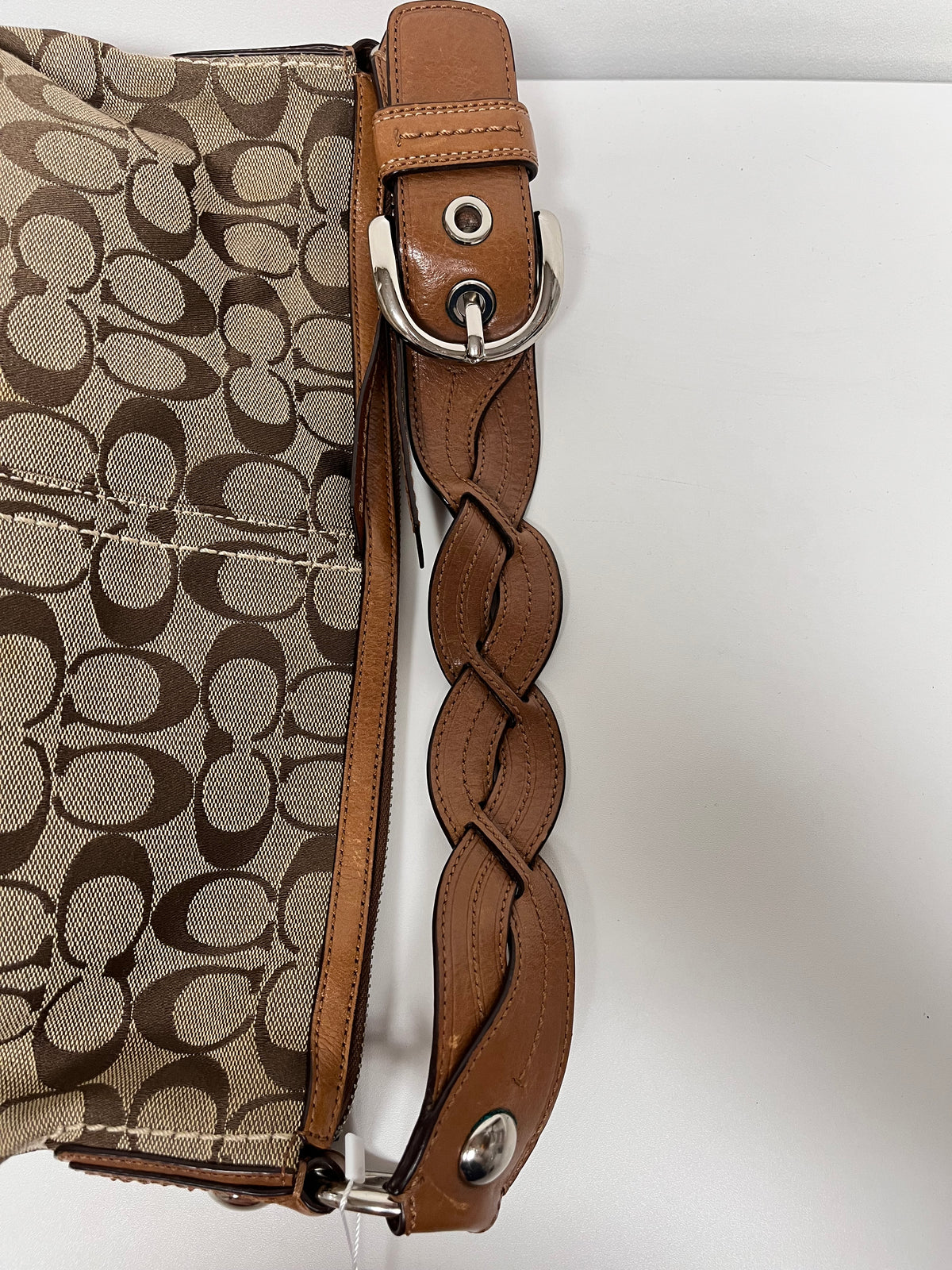 Coach Handbag Brown Soho Signature Hobo Y2K 2007 (as is: pen inside, no hang tag) 11858