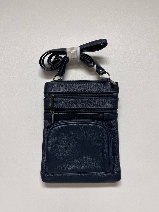 Leather Crossbody Navy Blue NWT