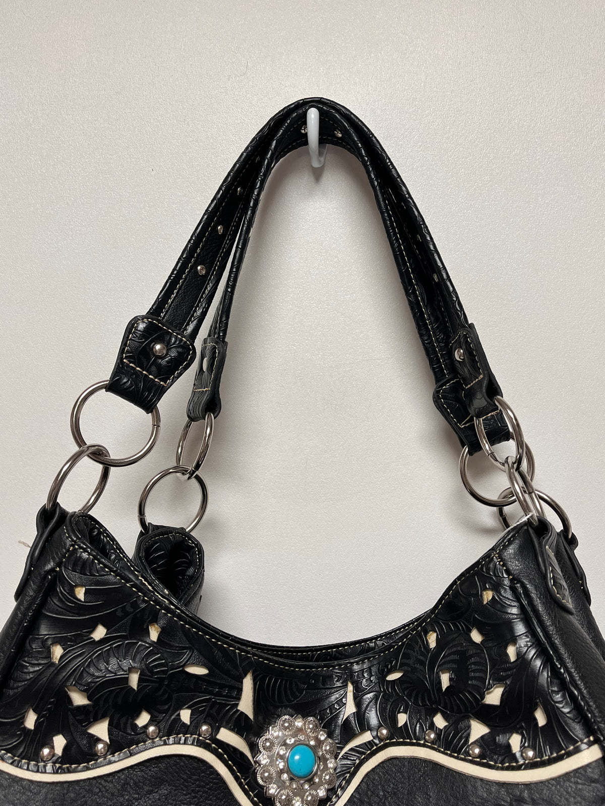 Crossbody Black & Cream Western