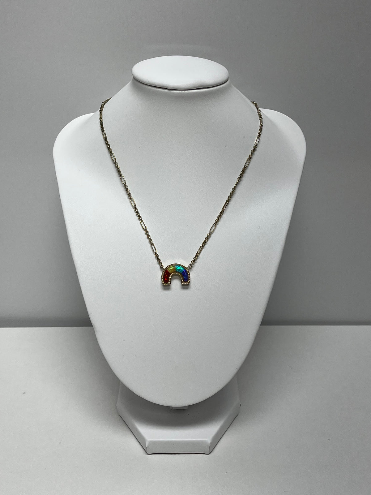 Kendra Scott Necklace Gold Tone Kyocera Opal As is: chip