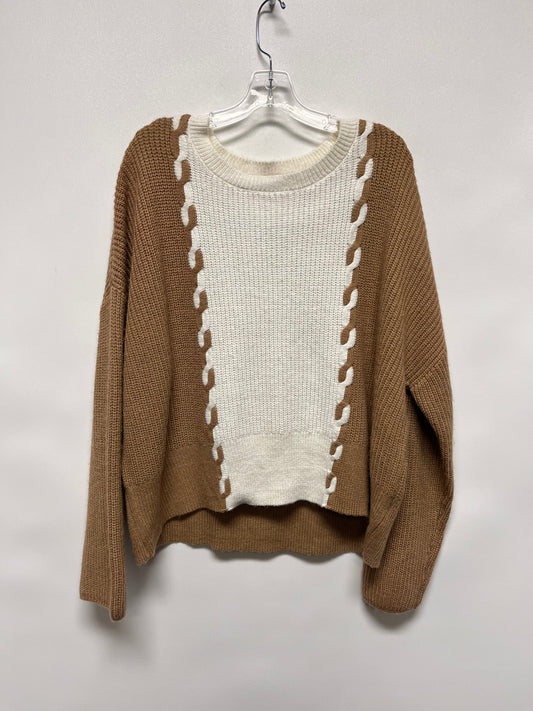 Express Sweater White & Tan NWT XL