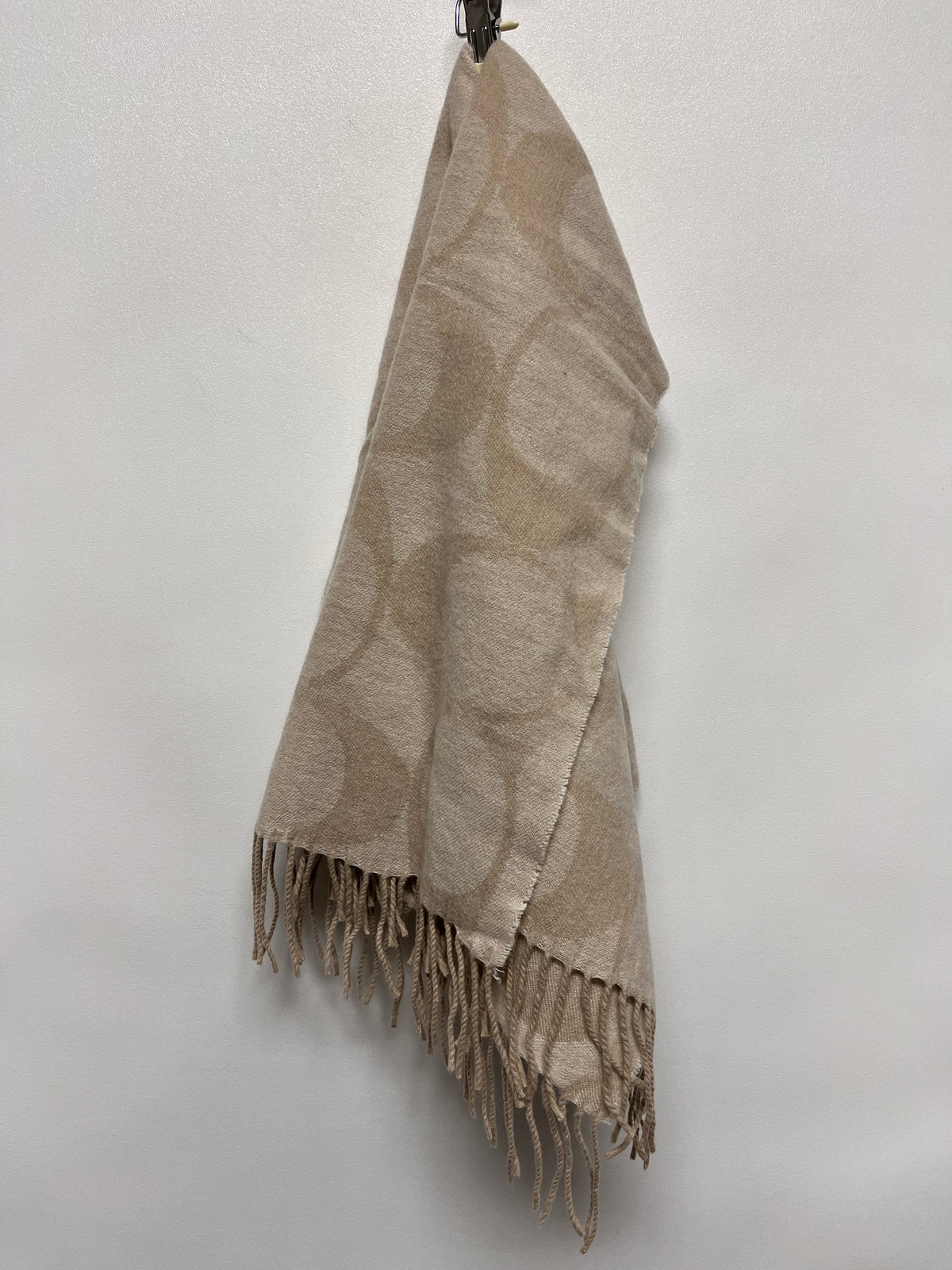 Coach Scarf Beige Signature Blanket Scarf