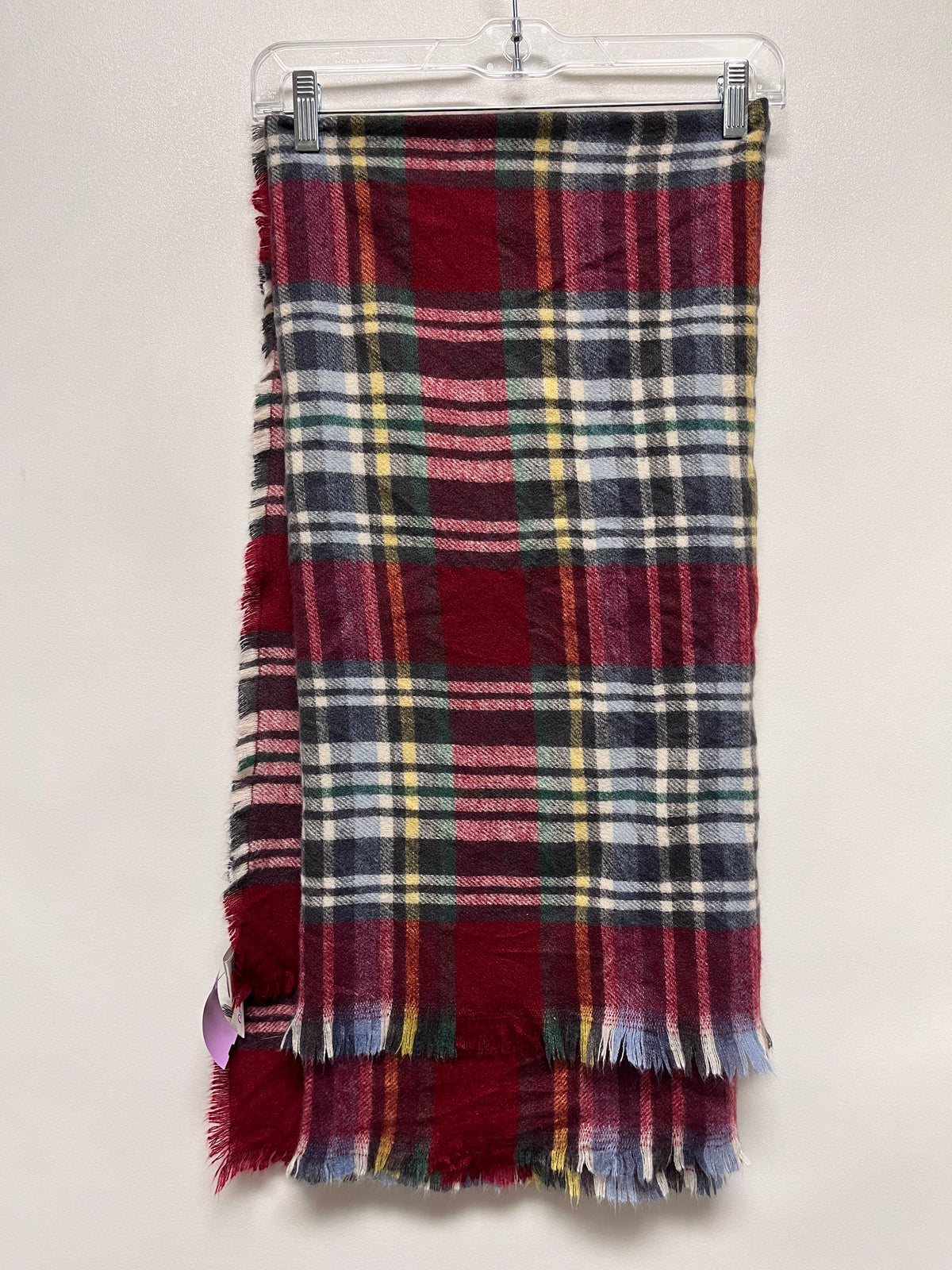 Quagga Scarf Red & Gray Plaid