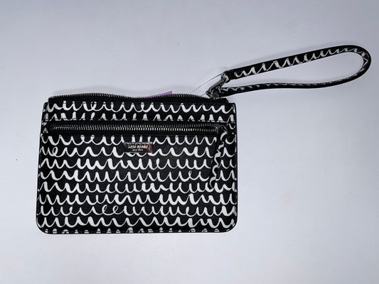 Kate Spade Wristlet Black & White Shore Street Pop Scallop Tinie