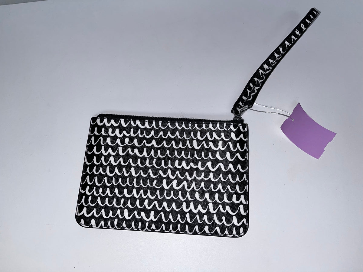 Kate Spade Wristlet Black & White Shore Street Pop Scallop Tinie