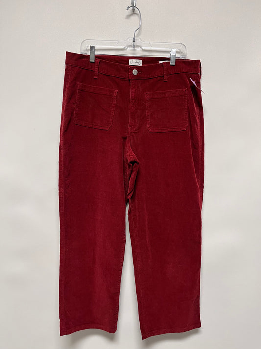 Wonderly Pants Red Corduroy 14
