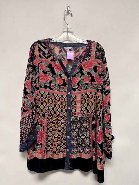 John Mark Shirt Navy & Pink NWT 2X