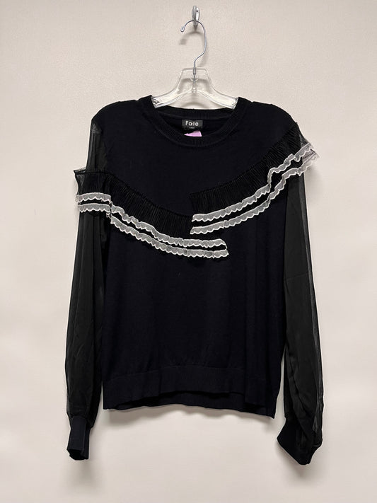 Fate Shirt Black & White Ruffles Large