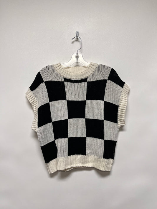 Double Zero Sweater White & Black Checkered Small