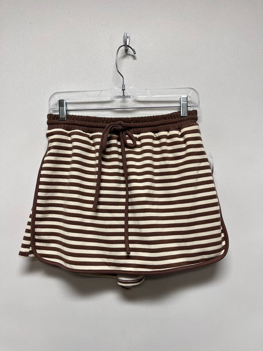 Entro Skirt Brown  & Cream Striped Small