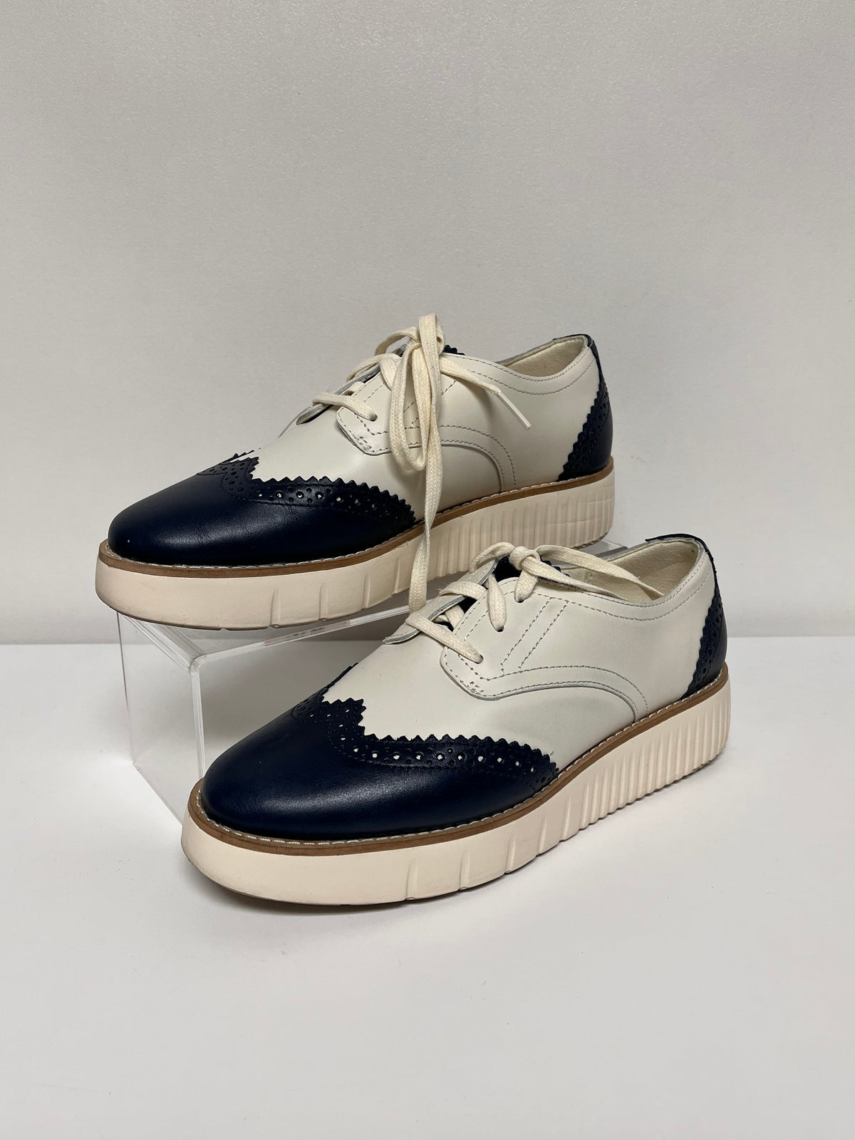 Cole Haan Shoes White & Navy Grand City Oxford 5