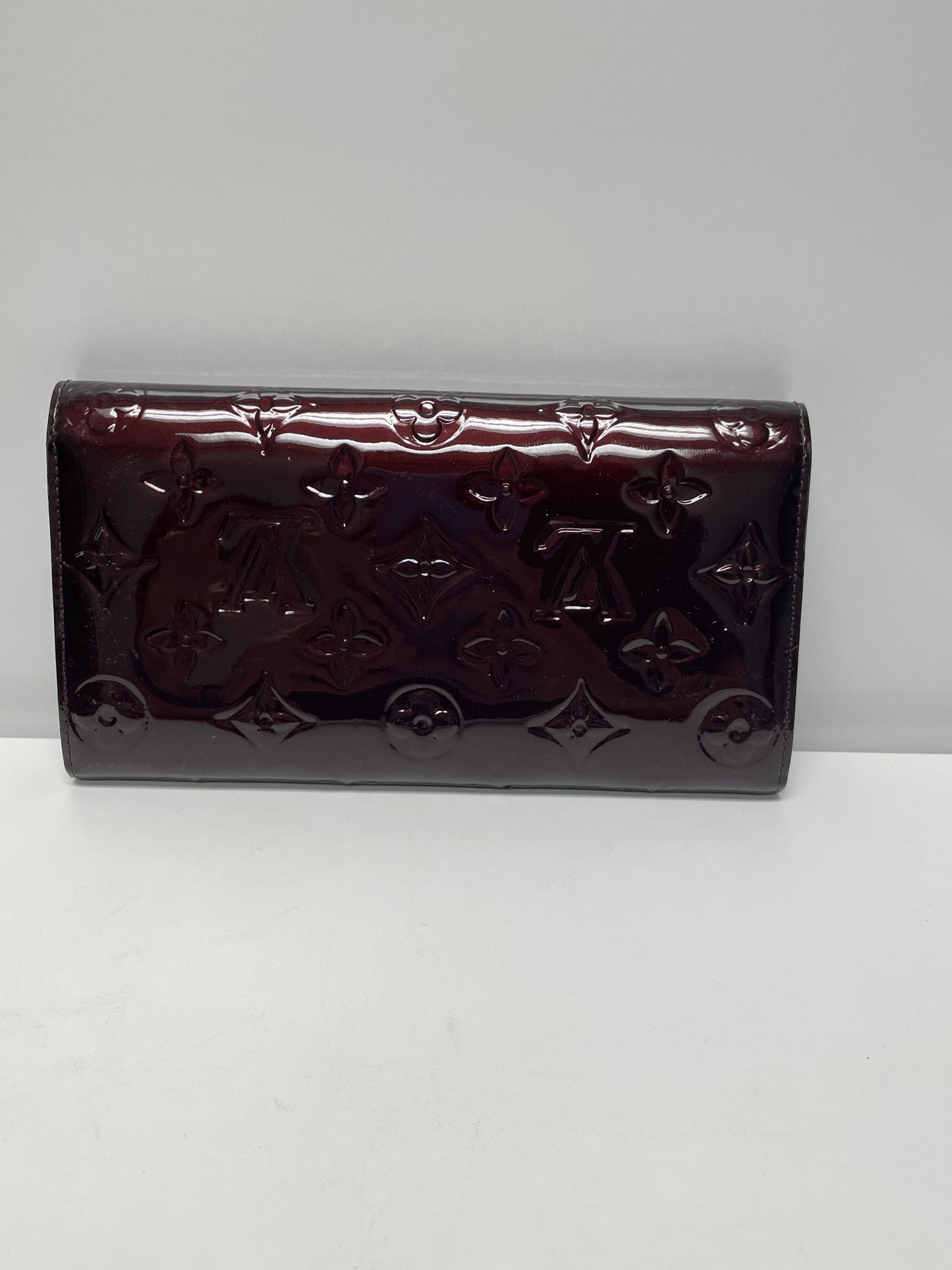Louis Vuitton Handbag Amarante Maroon Monogram Vernis Alma MM w/ Sarah Wallet 2014