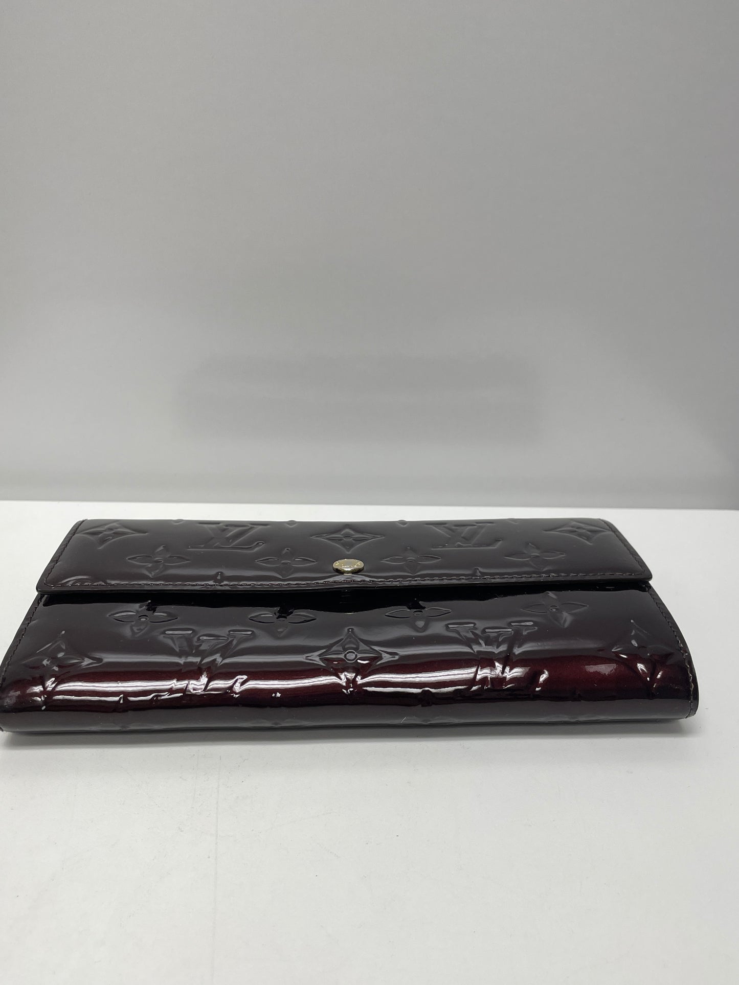 Louis Vuitton Handbag Amarante Maroon Monogram Vernis Alma MM w/ Sarah Wallet 2014