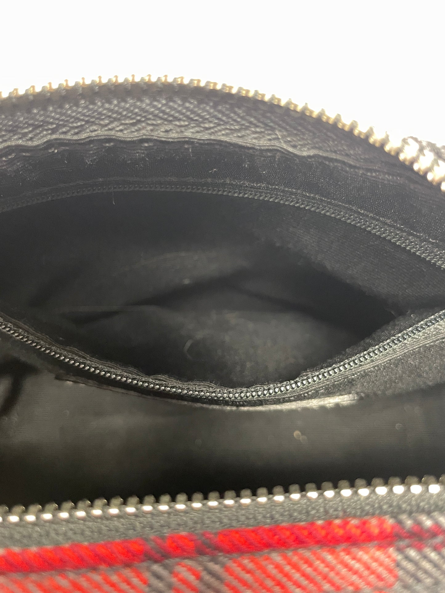 Coach Handbag Red & Black Hampton Tartan Plaid Demi Vintage 2001 8326