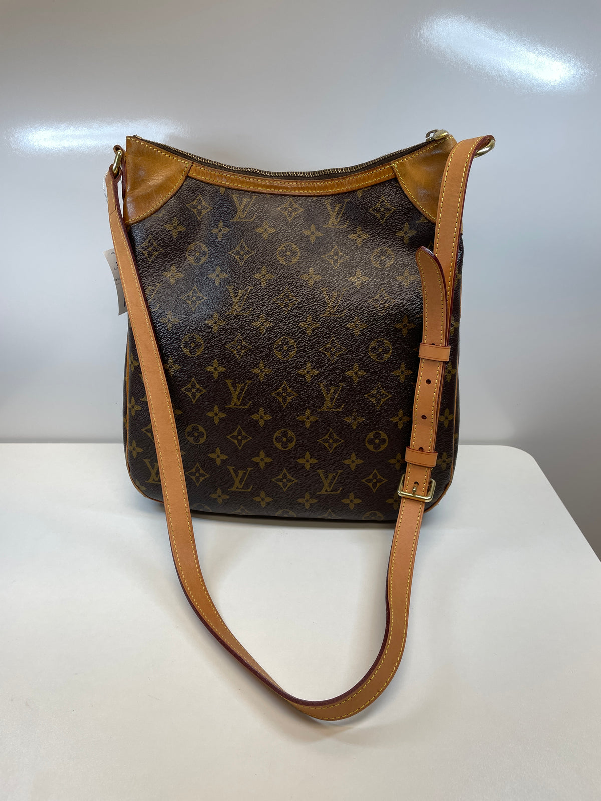 Louis Vuitton Handbag Brown Monogram Odeon (as is: strap replaced & exposed piping) 2008