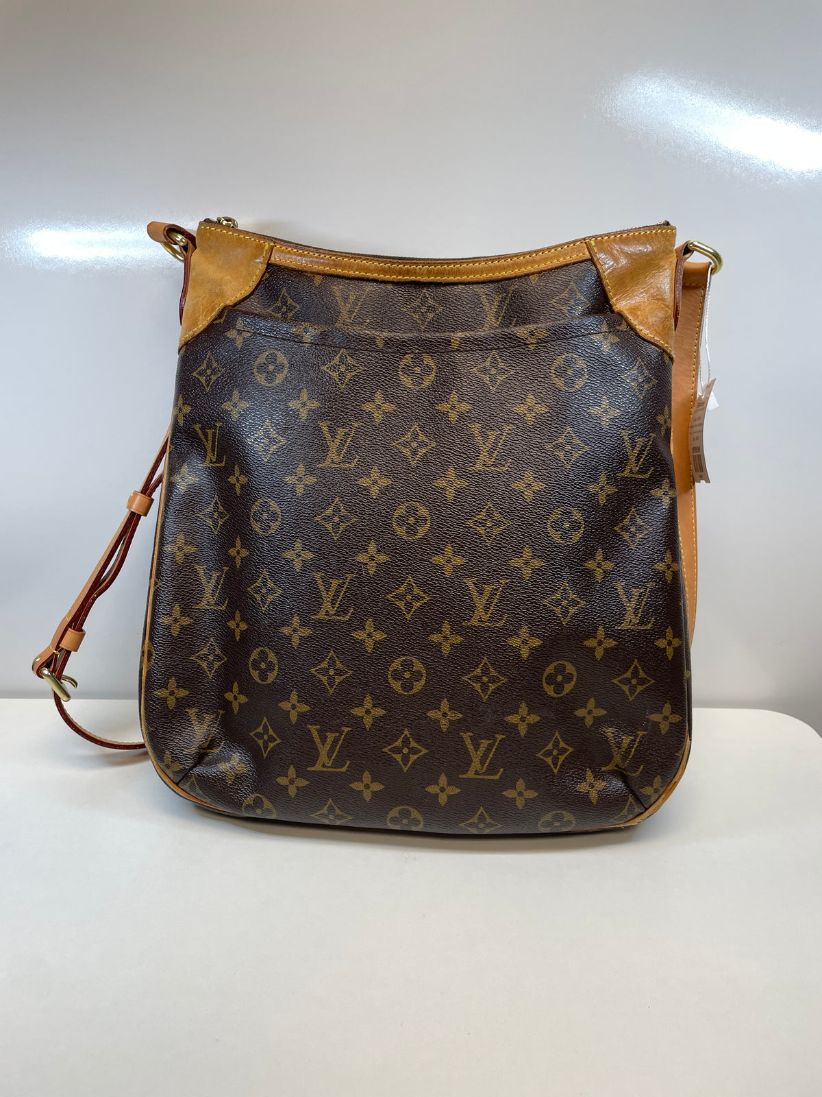 Louis Vuitton Handbag Brown Monogram Odeon (as is: strap replaced & exposed piping) 2008