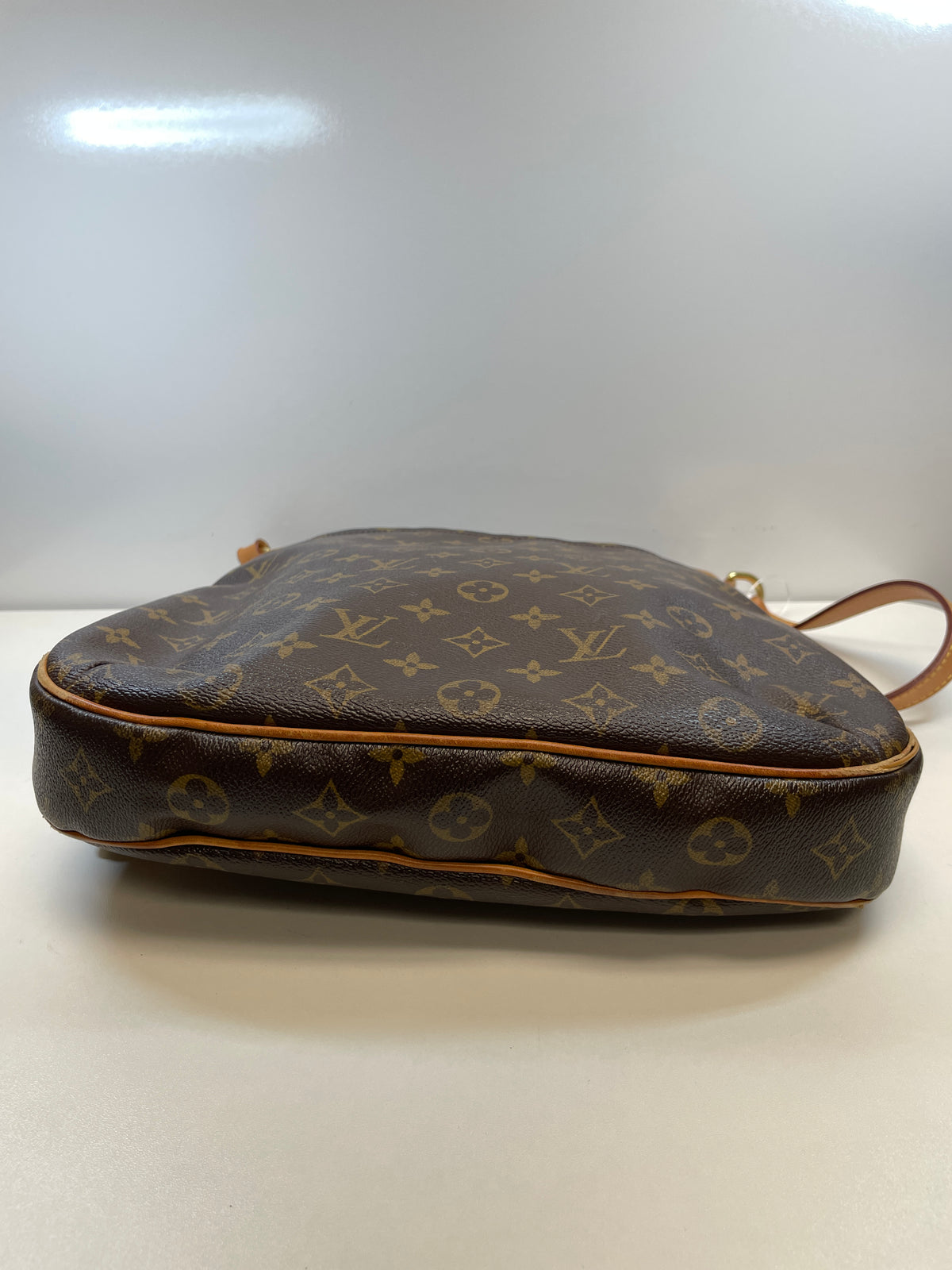 Louis Vuitton Handbag Brown Monogram Odeon (as is: strap replaced & exposed piping) 2008