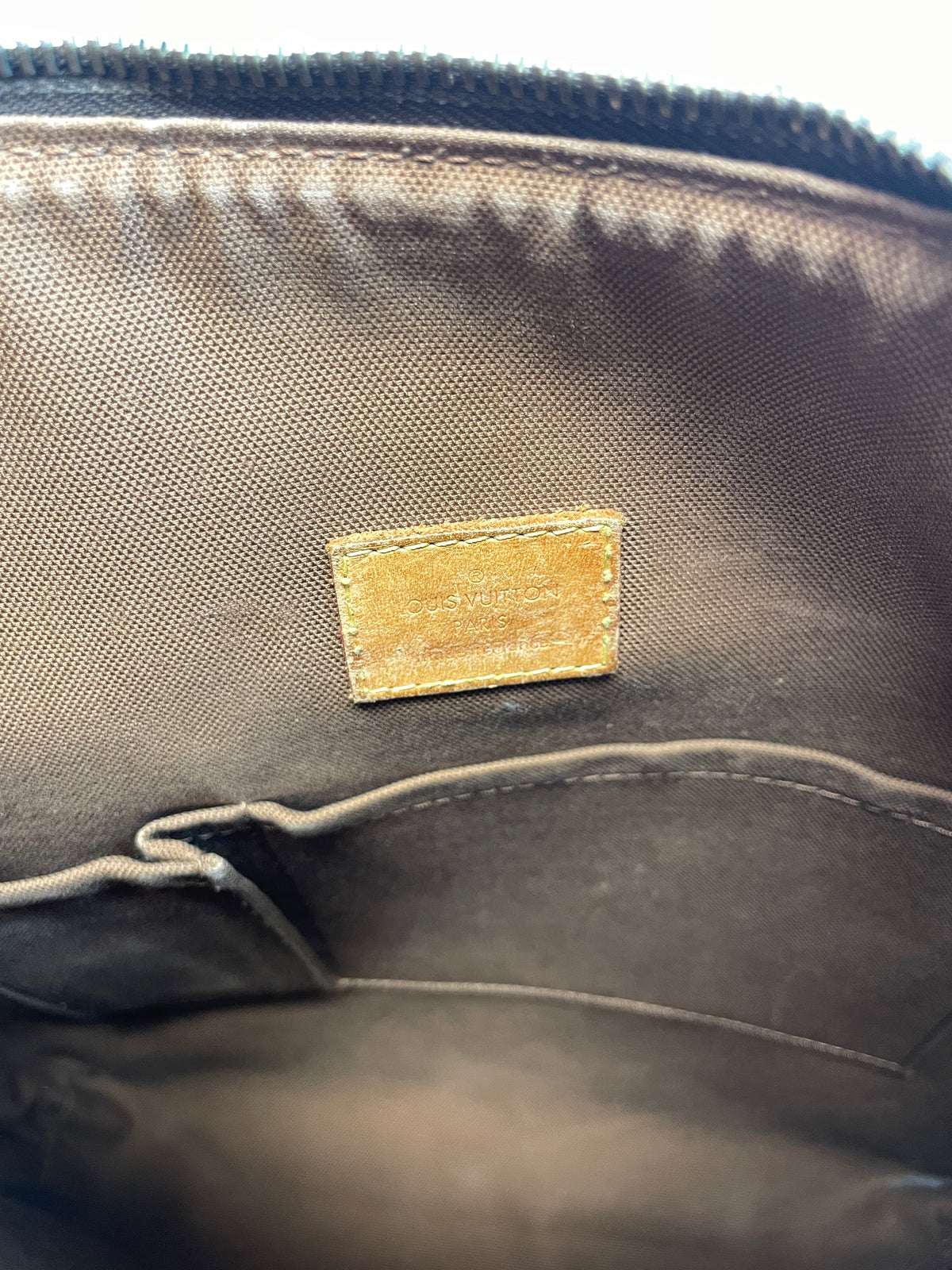 Louis Vuitton Handbag Brown Monogram Odeon (as is: strap replaced & exposed piping) 2008