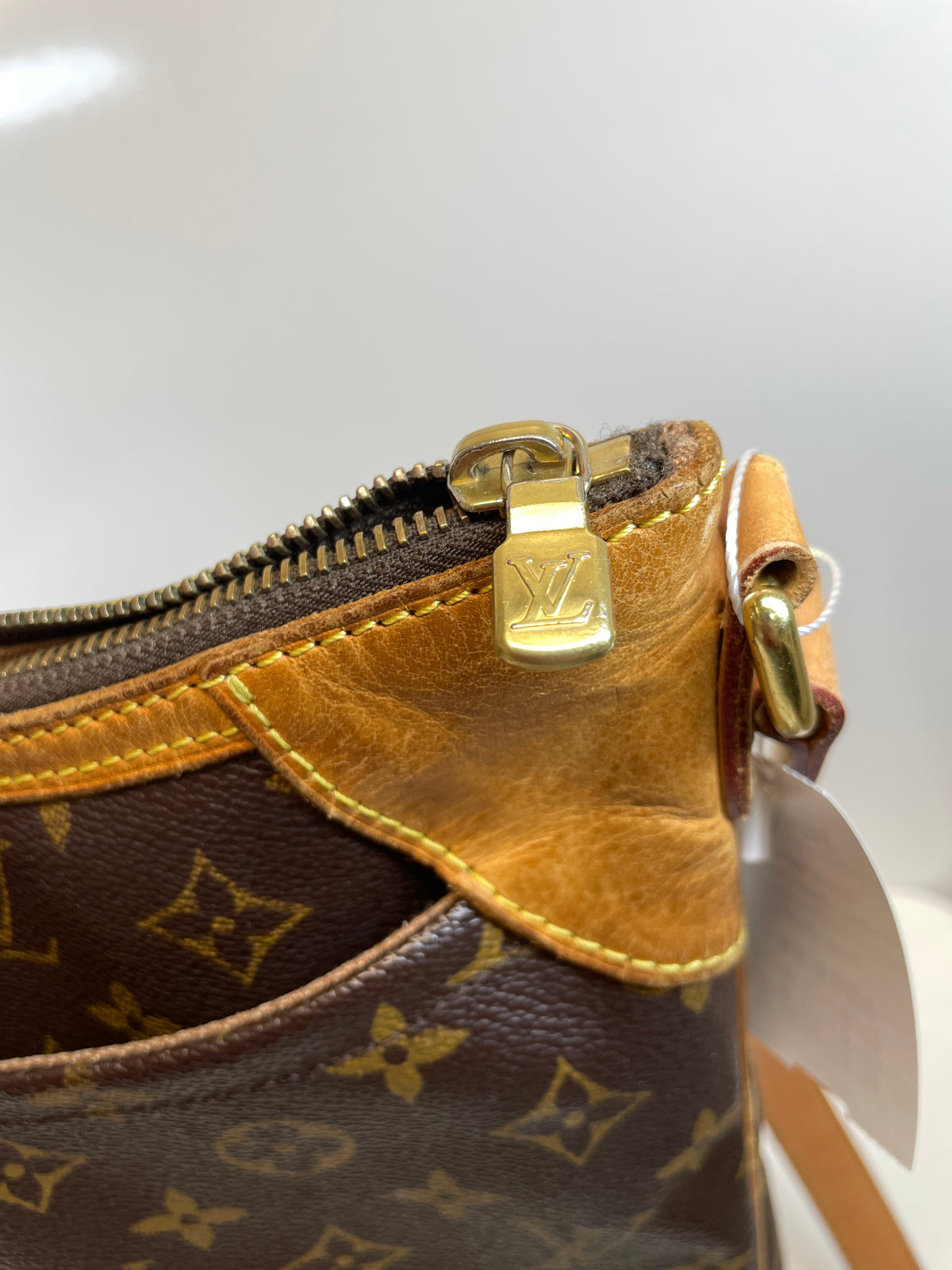 Louis Vuitton Handbag Brown Monogram Odeon (as is: strap replaced & exposed piping) 2008