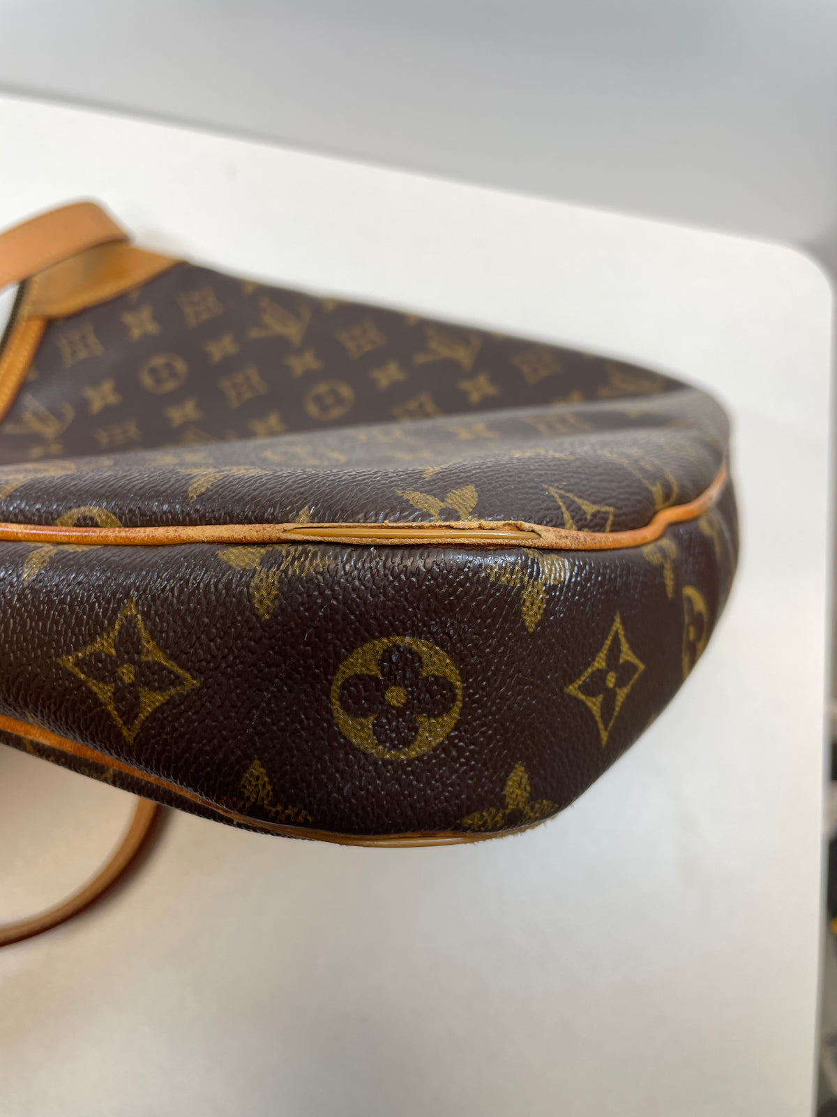 Louis Vuitton Handbag Brown Monogram Odeon (as is: strap replaced & exposed piping) 2008
