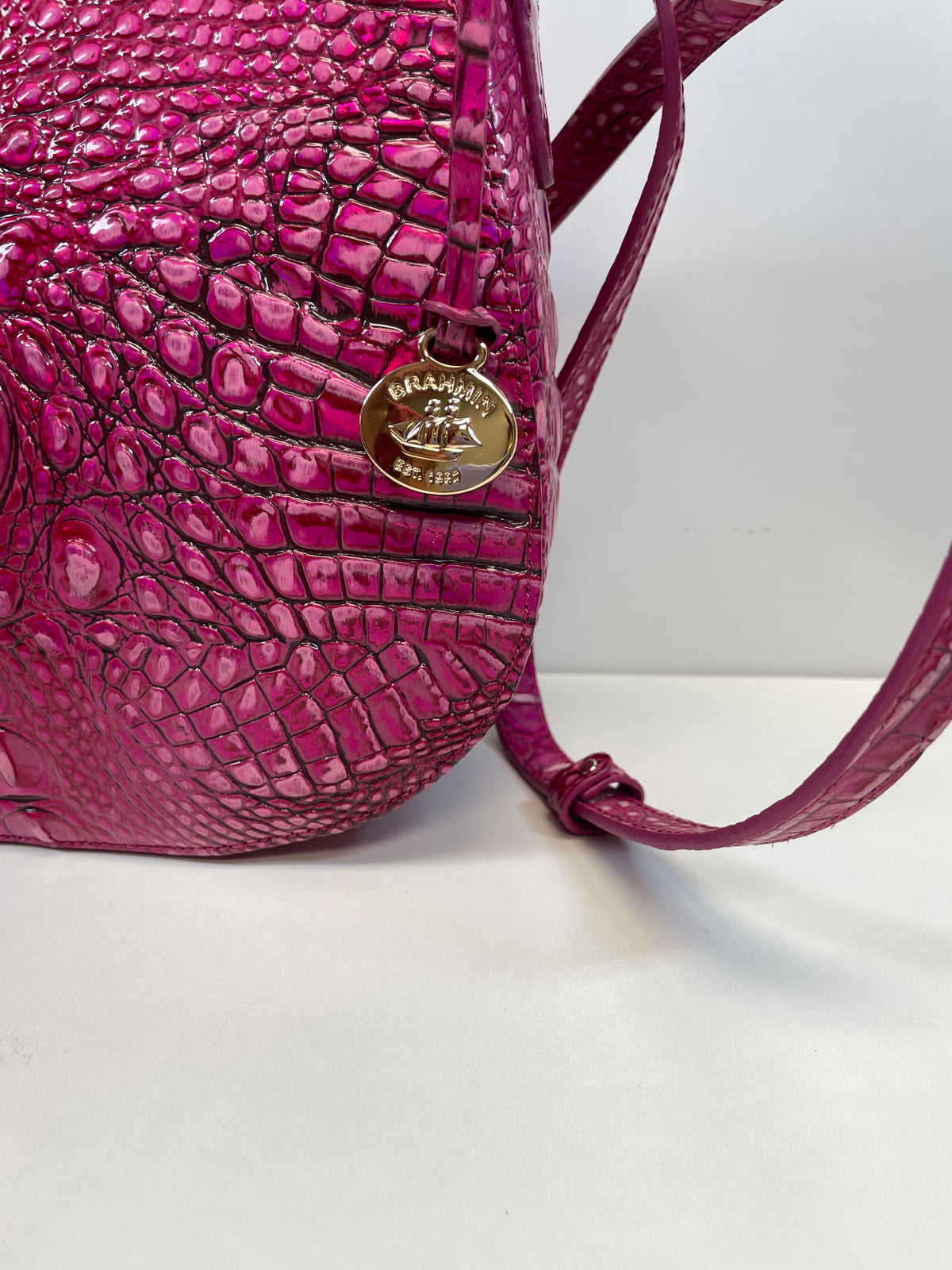 Brahmin Crossbody Hot Pink Shayna NWT