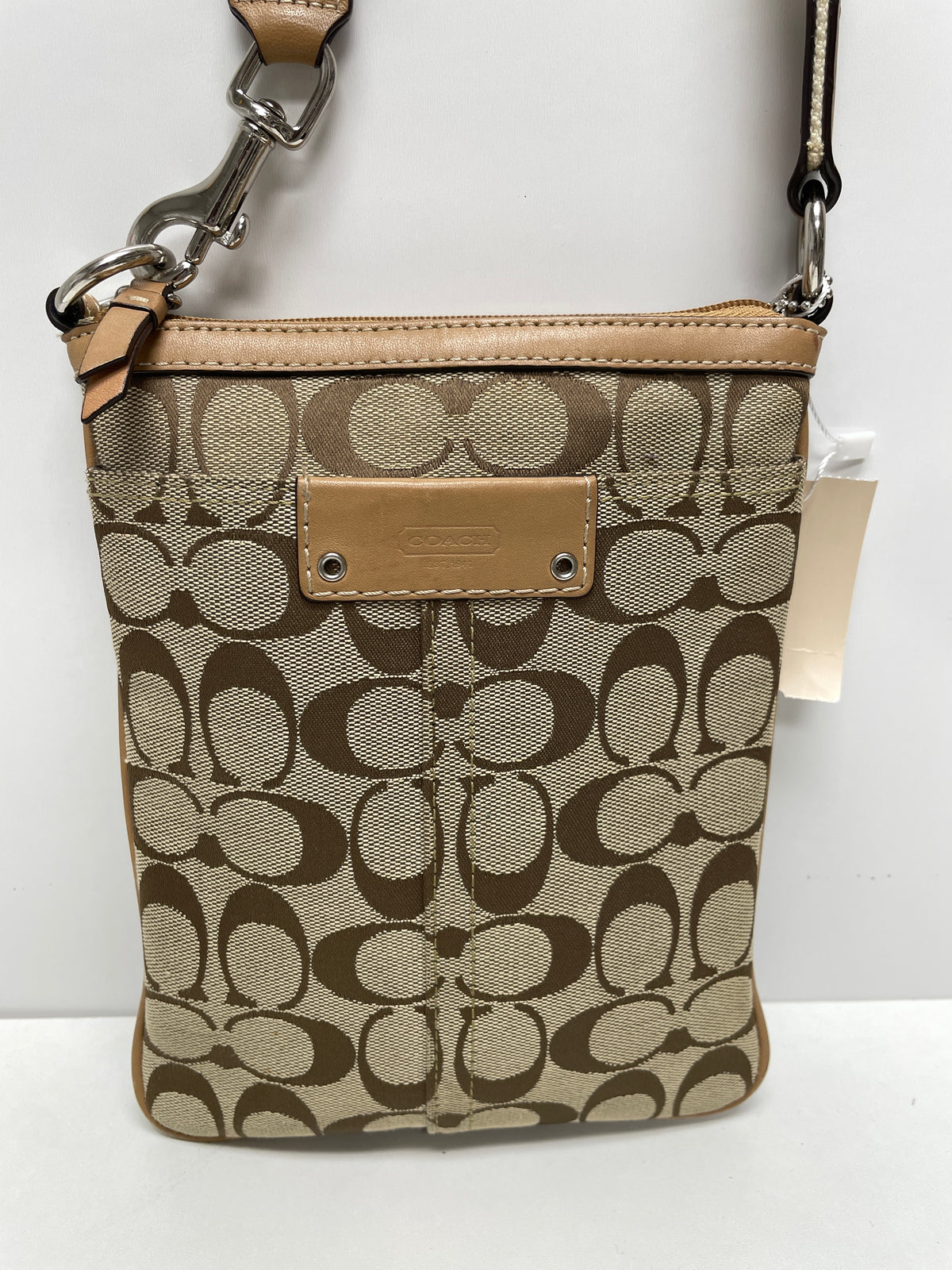 Coach Crossbody Tan Signature Canvas
