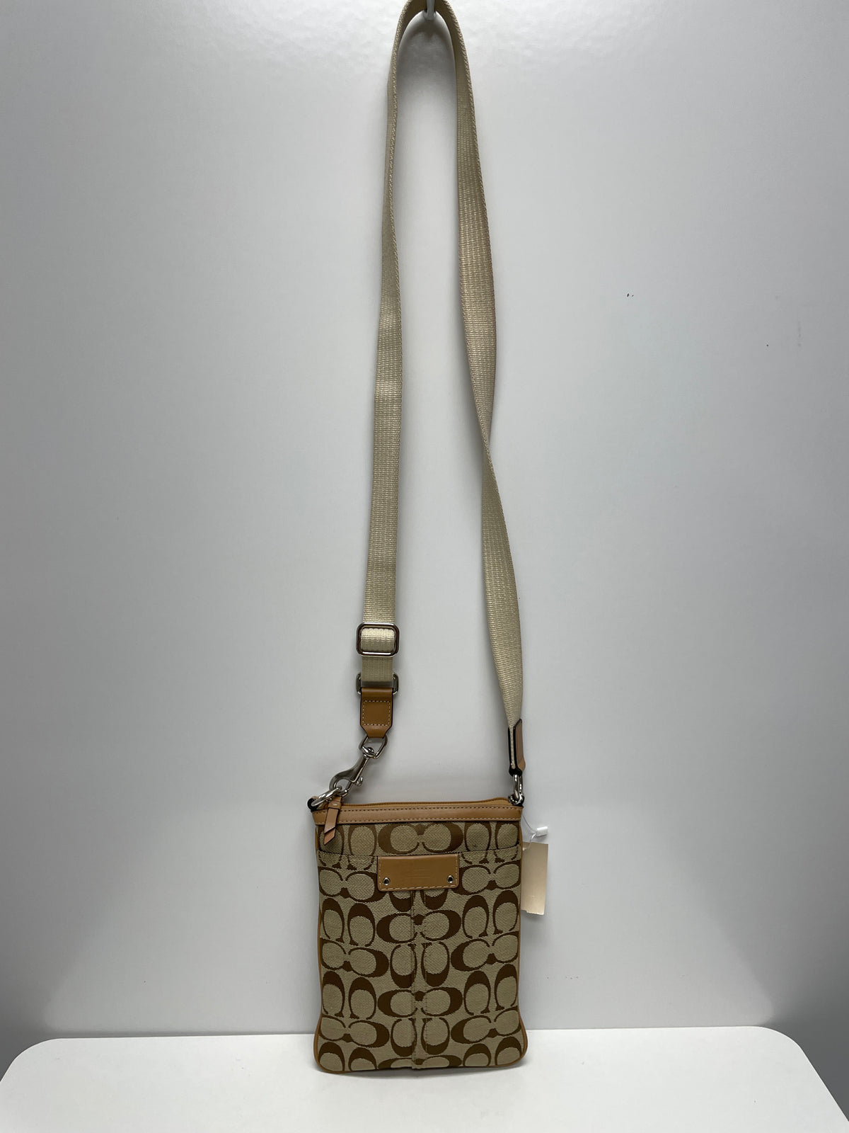 Coach Crossbody Tan Signature Canvas