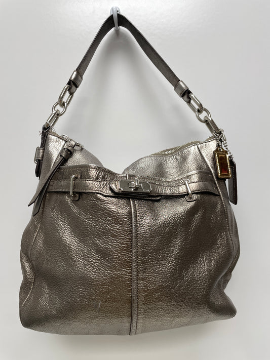 Coach Handbag Silver Chelsea AShlyn Metallic Hobo 2011 (corner wear) 13211