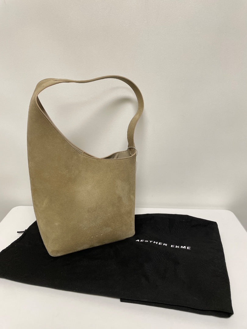 Aesther Ekme Handbag Sand Beige Demi Lune Suede As is: suede wear