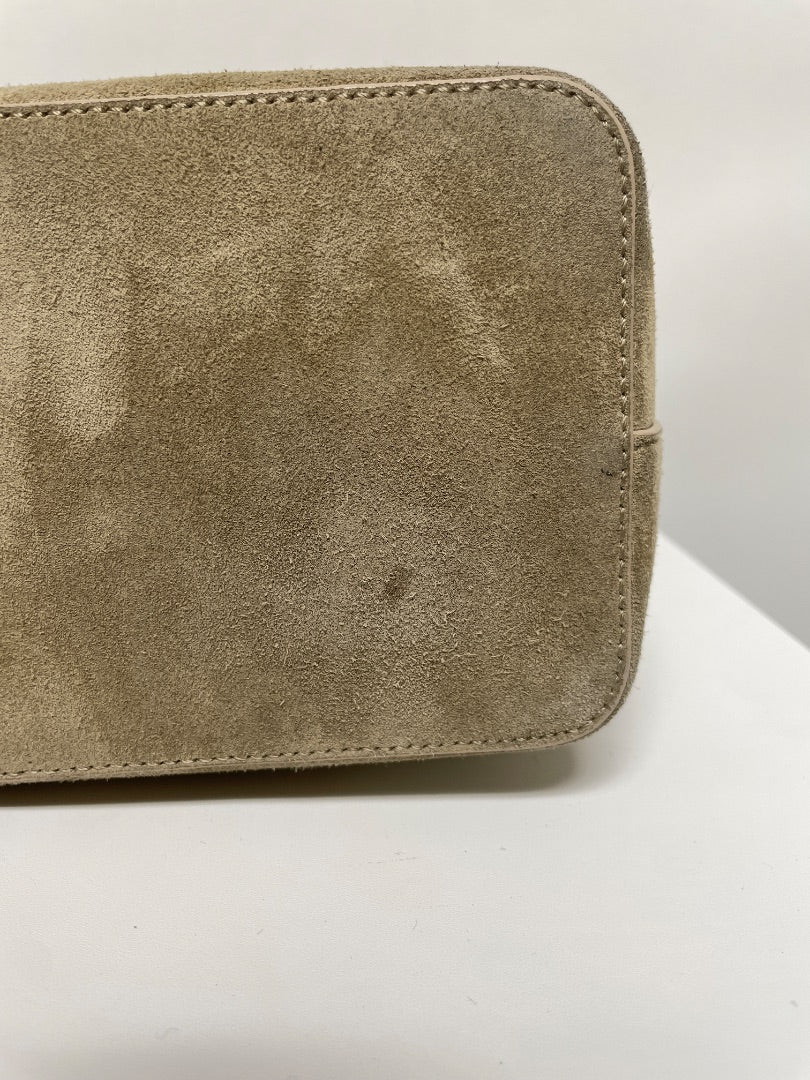 Aesther Ekme Handbag Sand Beige Demi Lune Suede As is: suede wear