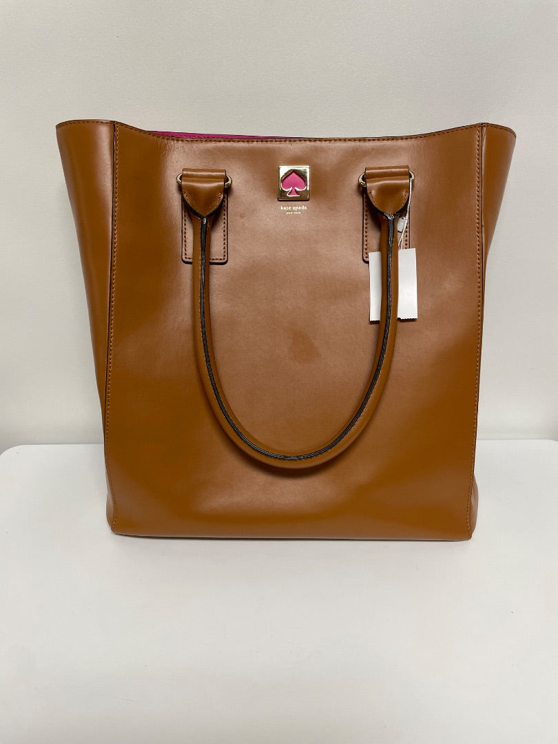 Kate Spade Laptop Bag Brown & Pink Leather Tote