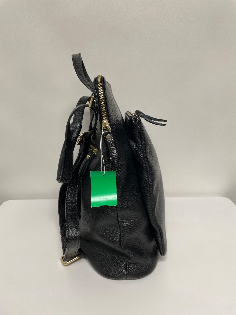 L.CREDI Backpack Black Convertible (as is: stitching)