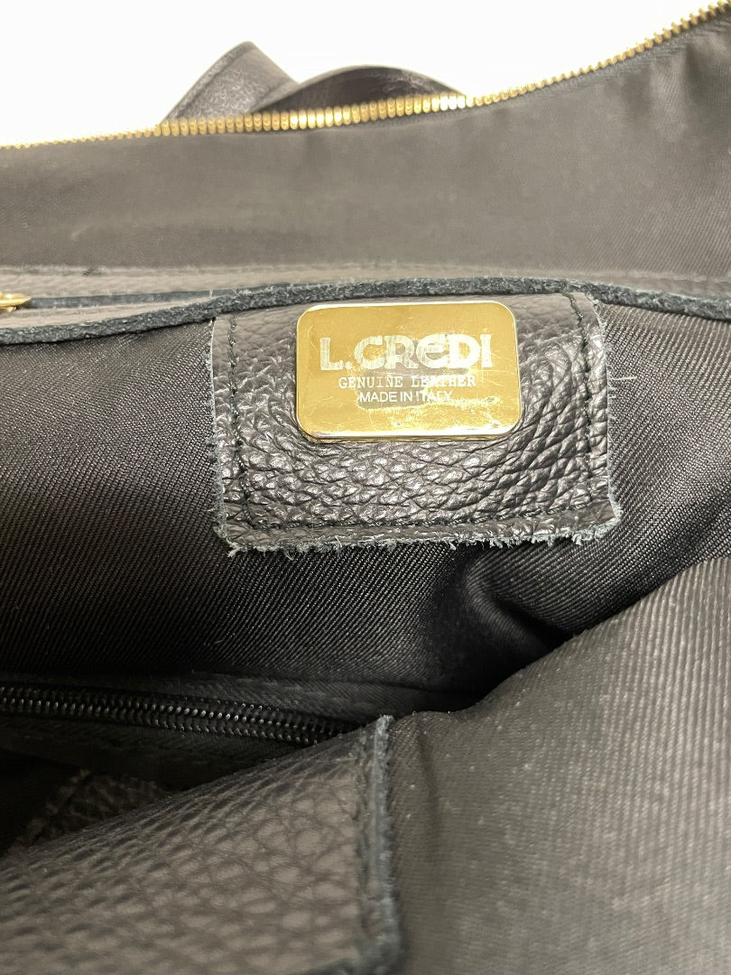 L.CREDI Backpack Black Convertible (as is: stitching)