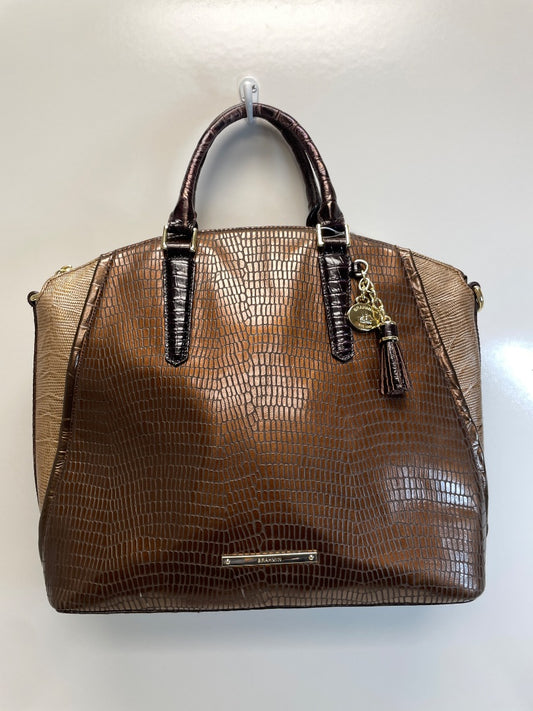 Brahmin Handbag Bronze/Copper Duxbury Satchel (As Is: Phone Slot) Medium