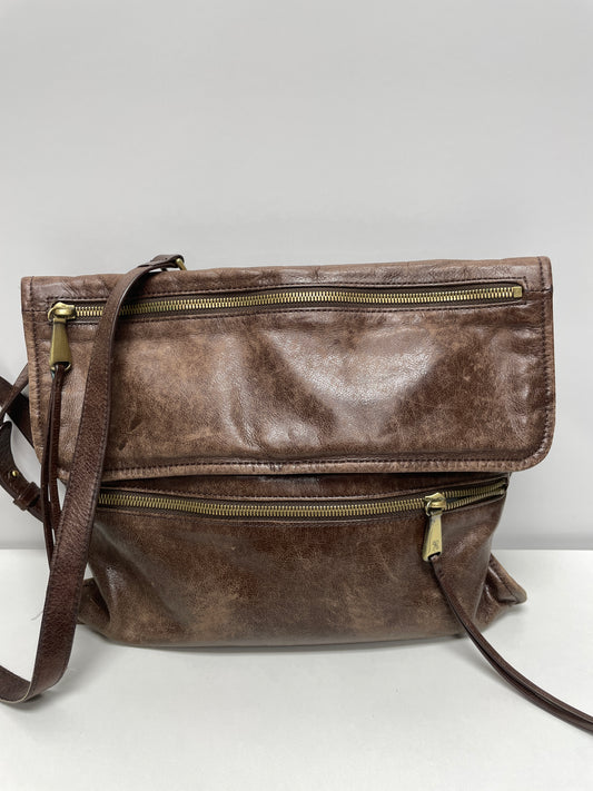 Hobo Handbag Brown Messenger Flap (As Is)