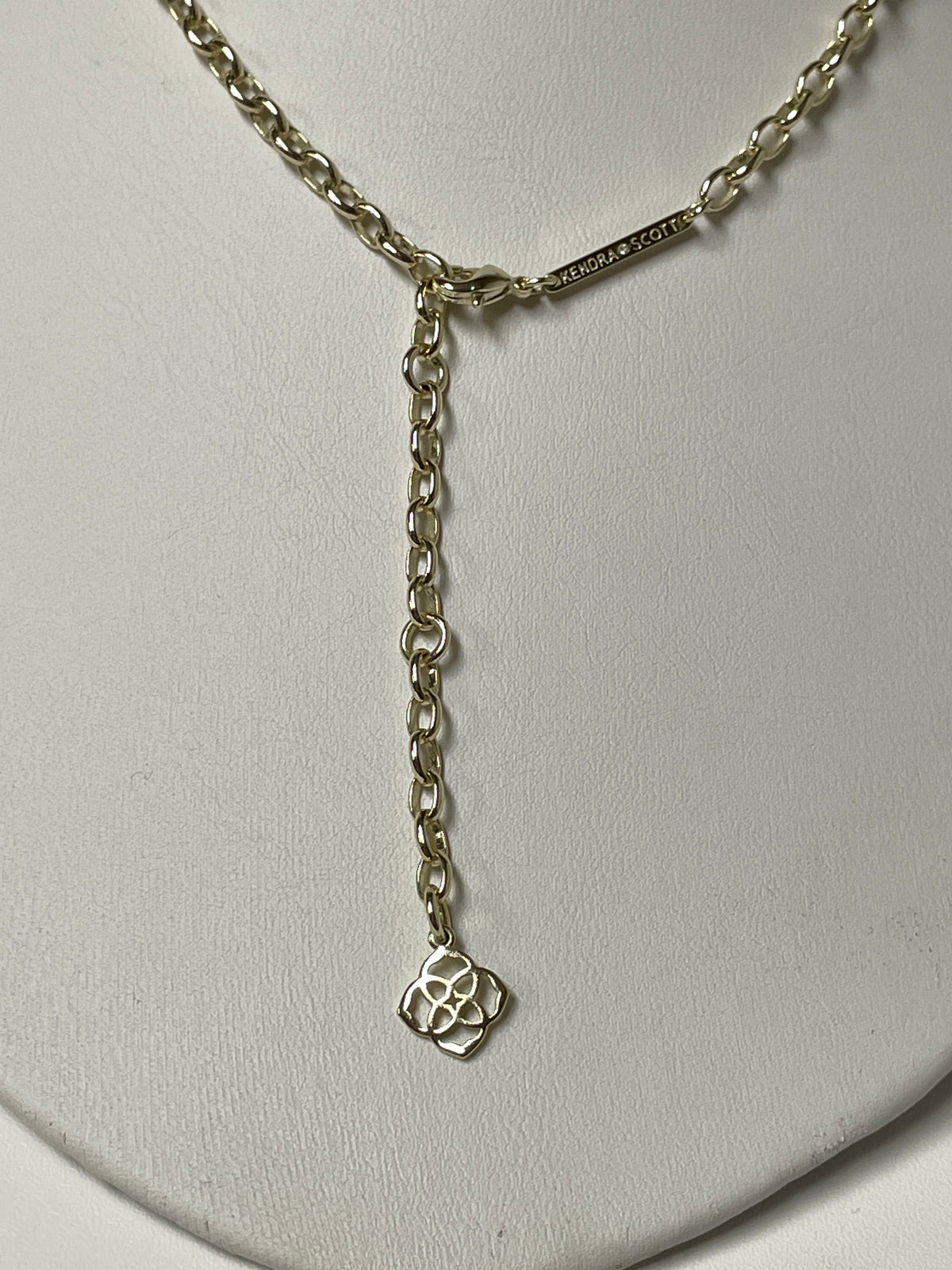 Kendra Scott Necklace Purple, Green, & Gold Mckenna Charm w/ Bag