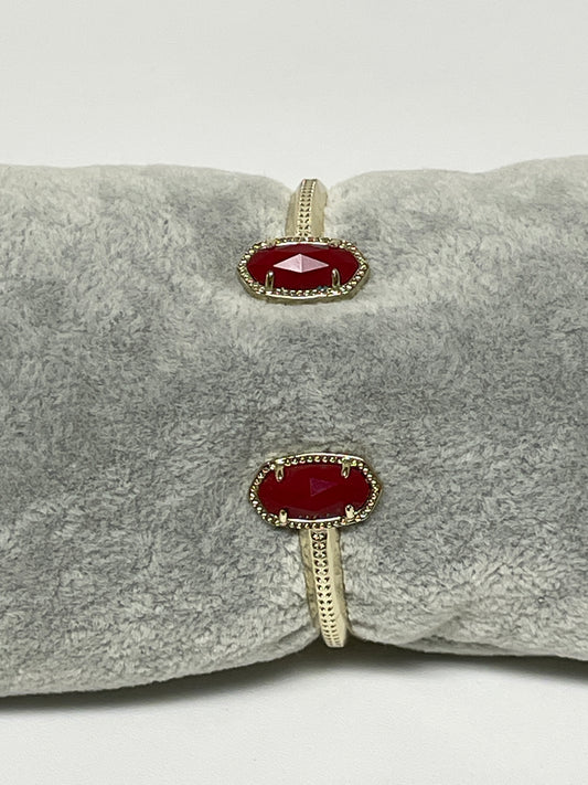 Kendra Scott Bracelet Gold & Red Elton Cuff