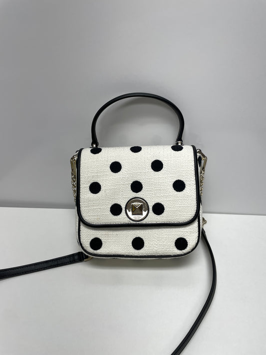 Kate Spade Crossbody Black & White Polka Dot Natalia Embroidered