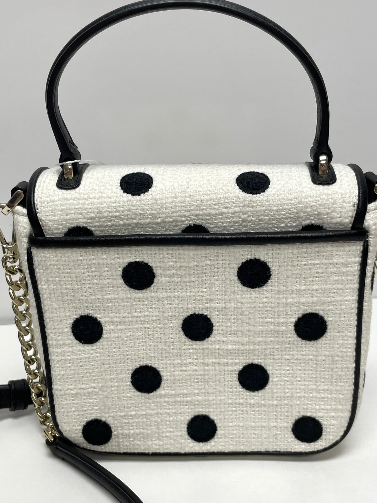Kate Spade Crossbody Black & White Polka Dot Natalia Embroidered