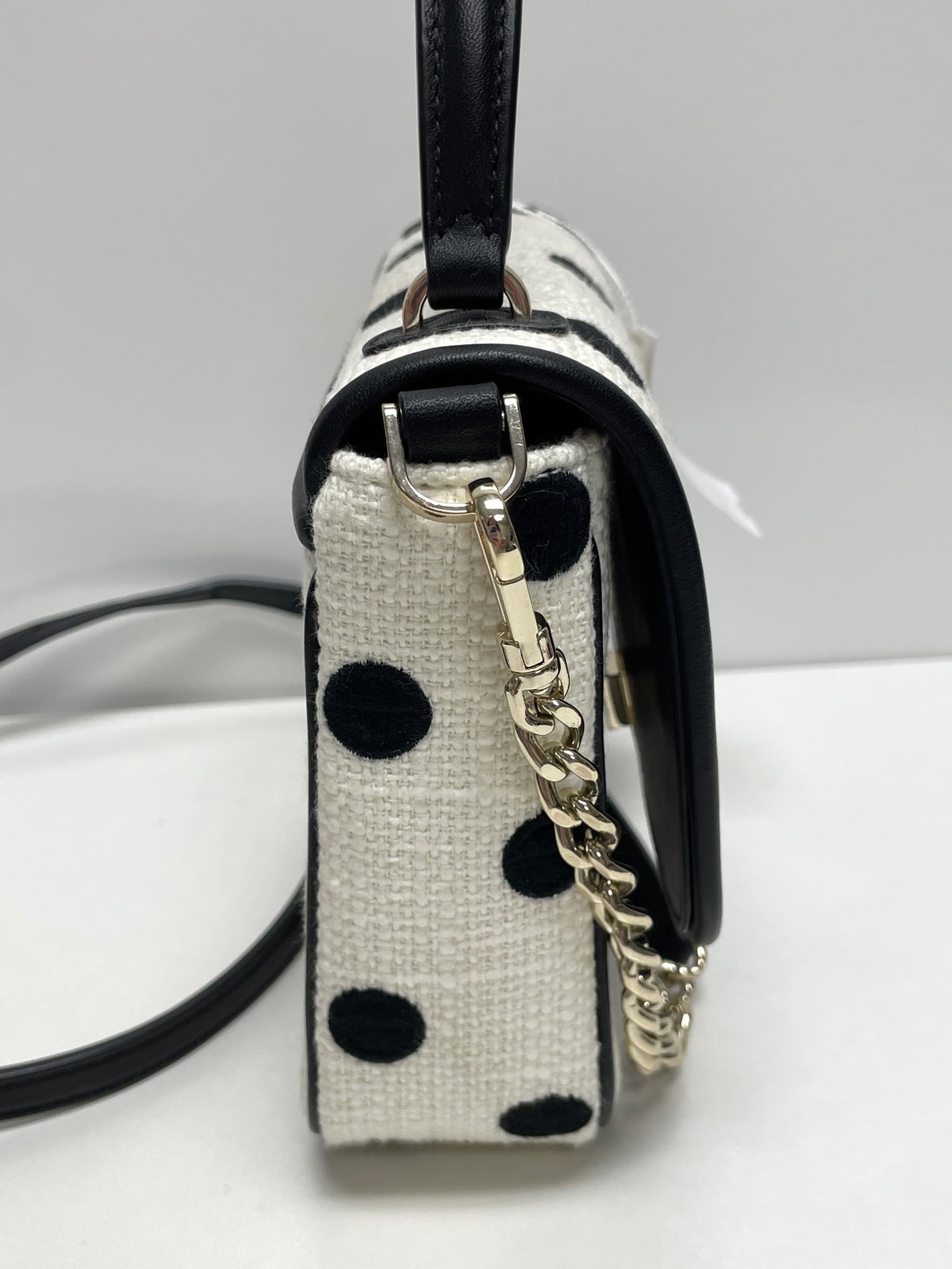 Kate Spade Crossbody Black & White Polka Dot Natalia Embroidered