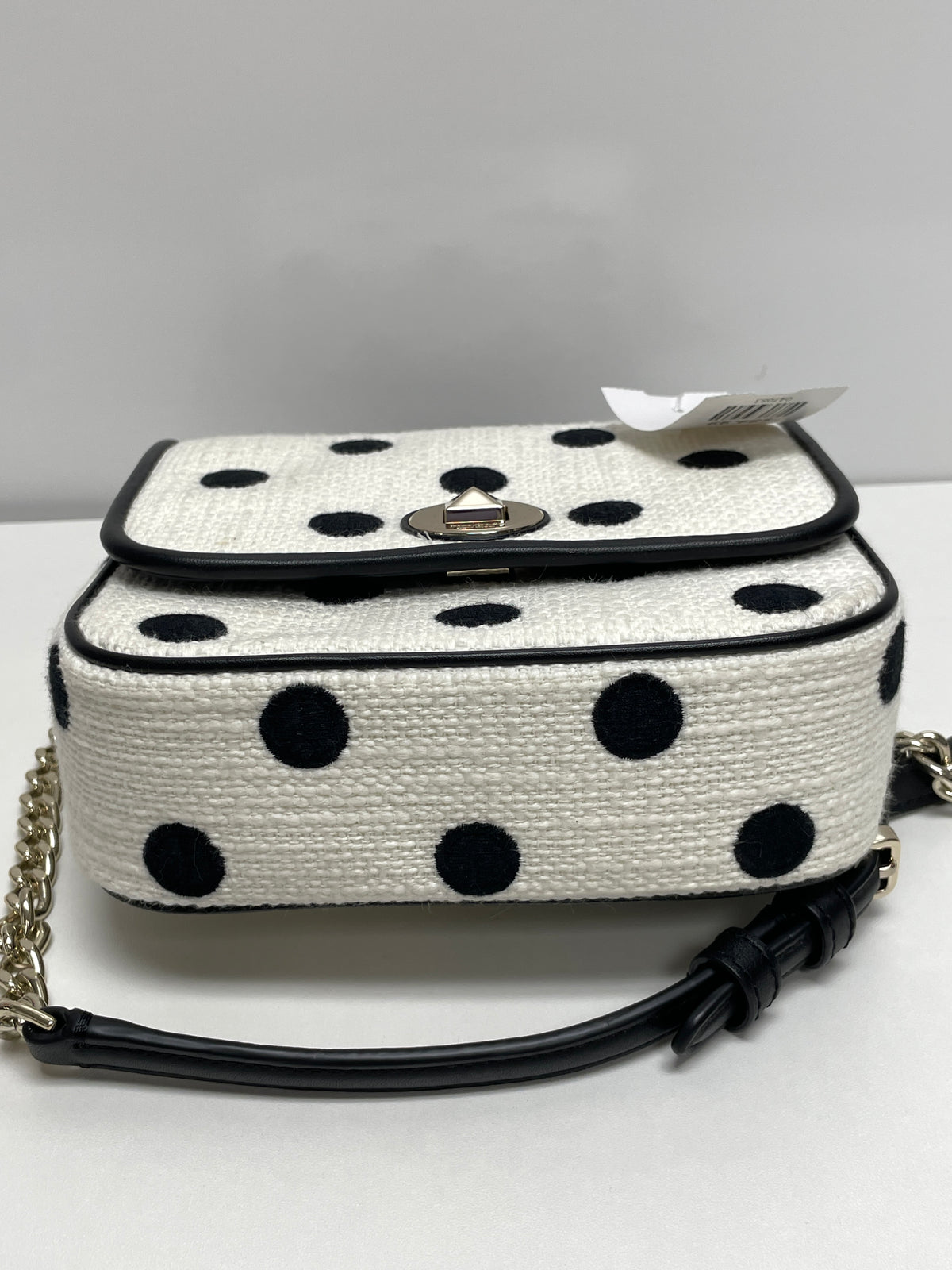 Kate Spade Crossbody Black & White Polka Dot Natalia Embroidered