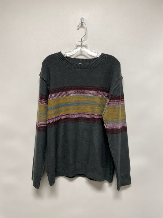 Hem & Thread Sweater Gray, Pink, & Yellow  Large