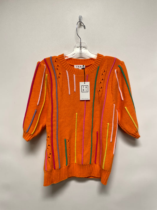 THML Sweater Orange & Multicolor NWT Large