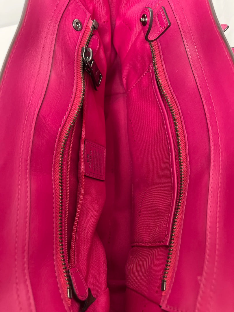 Coach Handbag Hot Pink Swagger 27 Gunmetal 2016
